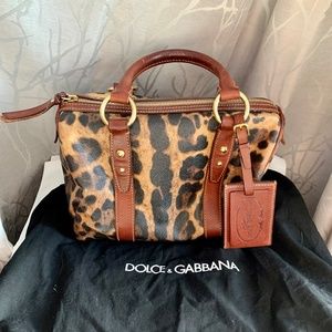 Dolce & Gabbana Leopard Boston Bag
